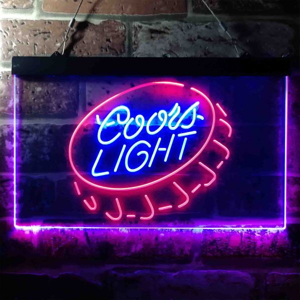 Coors Light Bottlecap Dual LED Neon Light Sign